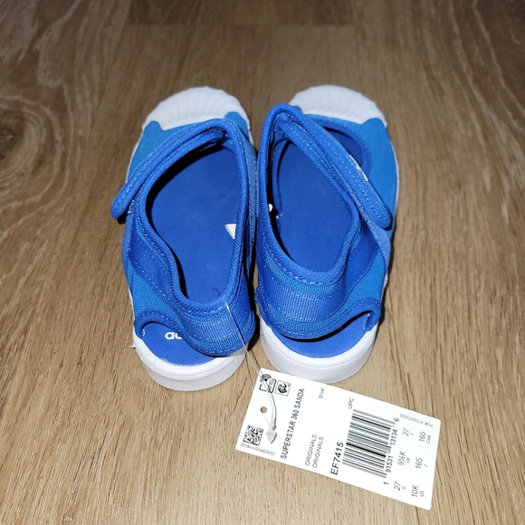 Adidas Superstar 360 Unisex Toddler Sandals 10K Blue White New - Picture 5 of 10